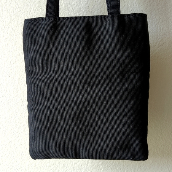 Liz Claiborne Y2K Vintage Lightweight Dainty Beaded Mini Square Handbag Black - Picture 11 of 11